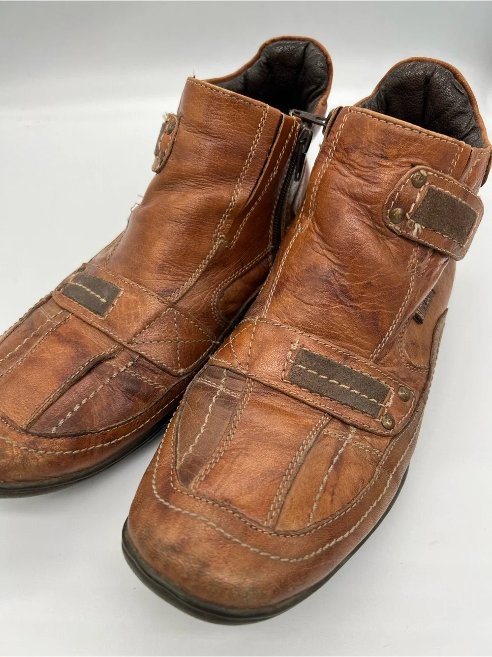 Buckaroo Men's Casual Leather Ankle Boots in Brown